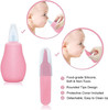 Baby Grooming Kit, Infant Safety Care Set with Hair Brush Comb Nail Clipper Nasal Aspirator,Baby Essentials Kit for Newborn Girls Boys (Pink Baby Gro