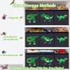 Extra Large Toy Box, Collapsible Sturdy Toy Storage Organizer with Lids, Dinosaur Toy Boxes for Boys Girls, 40.6"x 14"x16.5" Kids Toy Chest Bin Box B