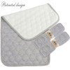 BlueSnail Quilted Thicker Waterproof Changing Pad Liners 3 Count(Gray 13 x 27)