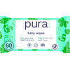 Pura Natural Sensitive Baby Wipes, 99% Water, Unscented & Hypoallergenic, Suitable for Sensitive & Eczema-prone Skin, Fragrance Free & Hypoallergenic