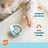 RaZbaby Soft Silicone Infant & Baby 3M+ Teether Toy Massaging Bristles Teething Relief Pacifier - Soothes Sore Gums - Hands-Free & Easy-to-Hold Chomp