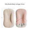 MairMore Muslin Baby Lounger Cover for Newborn & Infant, 100% Cotton Soft and Breathable Lounger Slipcover for Baby Girls and Boys, Pack of 2 (Pink,