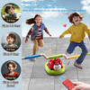 Pobaiyi 3 in 1 Musical Jump, Toss Ring Game and Stomping Launch Rocket Launcher for Kids Outdoor Toys with Remote Control, Indoor Outside Toy for Kid