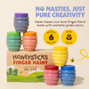 Honeysticks Non Toxic Finger Paint (6 Bright Colors), Washable from Skin, Safe Finger Painting for Toddlers, Kids Ages 1-3, 2-4, 3-5, Perfect First P