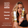 QoD PRO Argan Shampoo and Conditioner Set | For Dry, Damaged, Frizzy and Dull Hair | Promotes Shine and Softness | 300ML - 10fl oz each