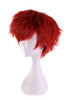 HH Building Short Layered Curly Anime Fashionable Cosplay Costume Wig Red Hair 12 Inch