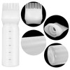 ONLYFU 4Pcs Root Comb Applicator Bottle, 6 Ounce Hair Dye Bottles with Comb and Graduated Scale Plastic Hair Oil Brush for Hair Care and Color, White