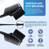 Emperor Hair Dye Brushes - 3 Angled Tint Applicators With Integrated Combs - Root Touch Up and Color Brush for Salon (Black)