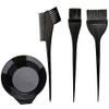 MOONMINI Hair Dye Color Brush and Bowl Set, Color Bowl Brushes Tool Mixing Bowl Kit Tint Comb for Hair Tint Dying Coloring Applicator (Black)