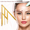 2 Pieces Eyebrow Ruler 3-Point Positioning Ruler Eyebrow Golden Ratio Caliper Microblading Ruler Brow Caliper Measuring Tool Plastic Eyebrow Caliper