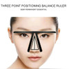HOTWE Eyebrow Ruler Makeup Stencil Three-Point Positioning Measure Symmetrical Tool Eyebrow Balance Ruler for Semi Permanent Makeup (Silver)