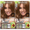 Garnier Hair Color Nutrisse Ultra Color Nourishing Creme, B4 Golden Mahogany Brown (Caramel Chocolate) Permanent Hair Dye, 2 Count (Packaging May Var