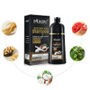 Permanent Hair Color Shampoo Natural Coconut Oil Hair Dye Long Lasting (Black)