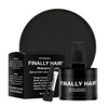 Finally Hair Fiber Concealer - Waterproof Black Hair Loss Solution, Hairline Creator, Eyebrow Enhancer & Beard Filler with Dab-on Shadow Powder