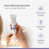 PHILIP KINGSLEY Pure Blonde Booster Purple Mask for Blonde Platinum Silver Gray Bleached Brassy Hair Weekly Toner for Orange Brassiness and Yellow To