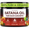 Batana Oil for Hair Growth - 100% Raw & Organic Unrefined Batana Oil - Cold Pressed Hair Mask for Scalp Health, Thicker Hair & Split Ends Repair - Na