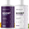 Advanced Biotin Shampoo and Conditioner Set - Sulfate and Paraben Free Shampoo and Conditioner for Thinning Hair with Rice Water Black Castor Caffein