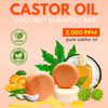 PureRootss Castor Oil Shampoo and Conditioner Bar Set 3 - Hair Growth, Regrowth, Anti Hair Loss- Natural Solid Shampoo Soap Bars Set for Women with S