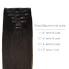 WENNALIFE Clip in Hair Extensions Real Human Hair, 14 Inch 120g 7pcs Dark Brown Hair Extensions Clip In Human Hair Remy Hair Double Weft