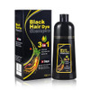 BELEZALIB Instant Black Hair Dye Shampoo for Women Man Hair Color Shampoo for Gray Hair - 100% Gray Coverage - Natural Plant Hair Dye 3 in 1, 16.9Fl