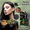 Dapoprren Black Hair Dye Shampoo 3 in 1, Natural Dye to Cover Gray Hairs,Hair Color Shampoo for Women and Men,Herbal Ingredient Shampoos for Grey Hai