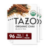 TAZO Organic Chai Black Tea Bags, Blend of Black Teas, Ginger, Cinnamon, Black Pepper & Cardamom, 96 Total Tea Bags (16ct - Pack of 6)