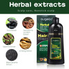 Black Hair Dye Shampoo for Gray Hair Augeo Instant Hair Color Shampoo 3 in 1 for Women and Men, Herbal Ingredients 100% Grey Hair Coverage 500ML