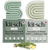 Kitsch Rosemary & Biotin Shampoo and Conditioner Set for Hair Growth - Strengthening, Thickening & Volumizing Shampoo and Conditioner Bar - Paraben,