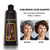 BELEZALIB Instant Dark Brown Hair Color Shampoo for Women & men, Permanent Hair Dye Shampoo for Gray, 100% Grey Coverage, 3 in 1 Herbal Ingredients,
