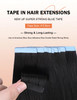 Sunya Tape in Hair Extensions Human Hair 18 Inch Straight Remy Human Hair Tape in Extensions Seamless Skin Weft Natural Black Tape in Hair Extensions