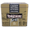 Yorkshire Tea, Gold, 80 Teabags, Gift Tin Caddy, Premium Blend, Rich, Smooth, and Satisfying, Classic British Breakfast Blend, Caffeinated, Enjoy Hot