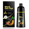 KINGMING Black Hair Dye Shampoo 3 in 1 for Gray Hair, Hair Color Shampoo for Women Men Grey Hair Coverage, Herbal Ingredients Champu Con Tinte Para C