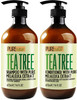 Tea Tree Oil Shampoo and Conditioner Set - Sulfate and Paraben Free Treatment for Oily Hair and to Help Reduce Your Itchy and Dry Scalp - Healthy Ant