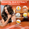 Keratin Shampoo and Conditioner Set - Sulfate Free and Paraben Free - Salon Thickening Treatment for Dry, Damaged, Curly, Frizzy, Straight or Color T