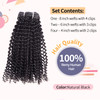 Vanalia Kinkys curly hair clip in extensions,3C 4A Clip ins Natural Black, 100% Remy Human Hair 120 Gram 7 Pieces 18 Clips for African American Black