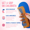 Mama Natural Wooden Labor Comb  Essential Birth & Delivery Support | Ergonomic Wood Comb for Pregnancy, Contractions & Acupressure Relief