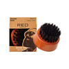 Red by Kiss Beard Brush with 100% Natural Boar Bristles for Men, Premium Wooden Brush, Beards Mustaches Grooming Shaving Comb, Tame and Soften Facial