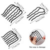 8 Piece U-Shape Hair Combs for Women's French Twist Updo and Bun Vintage Styling (Black)