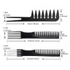 10PCS Black Hair Combs Set for Hairdressing, Cutting & Styling - For Women, Men & Kids
