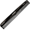Kent 6T Black Graphite Fine Tooth and Wide Tooth Hair Comb, Handmade Styling Comb for Hair Care, Barber Combs, Beard Combs For Men, Styling Grooming