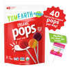 YumEarth Organic Pops Variety Pack, 40 Fruit Flavored Favorites Lollipops, Allergy Friendly, Gluten Free, Non-GMO, Vegan, No Artificial Flavors or Dy