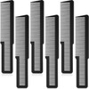 Patelai 6 Pieces Clipper Barber Comb Professional Flat Top Combs for Stylists and Barbers(Black)
