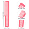 Patelai 6 Pieces Clipper Barber Comb Professional Flat Top Combs for Stylists and Barbers(Black, Pink)