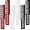 Patelai 6 Pieces Clipper Barber Comb Professional Flat Top Combs for Stylists and Barbers(Black, White and Red)