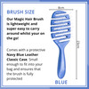 Magic Hair Brush Blue | Professional Flexible Vented Detangler Brush - Blue Travel Case, Blowout & Wet/Dry Use