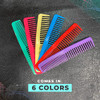 QITIMIR Colorful Hair Comb Set 6 Colors in Pack, Hair Combs For Women and Men and Kids, Detangler Comb, Wide Tooth Combs, Ideal For Cutting, Red, Blu