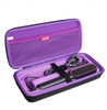 Hermitshell Hard Travel Case for TYMO Ring Hair Straightener Comb Straightening Brush (Black+Rosy)