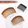 24 Pieces French Hair Side Combs Set Plastic Twist Comb Hair Clip Combs Accessories for Girls Women (9/11 /23 Teeth Side)