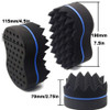 RioRand Hair Sponge Magic Barber Twist Curl Brush Sponge Dreads Locking Afro Coil Comb?Blue 2 Count (Pack of 1))