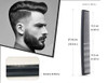 Professional Black Carbon Fiber Teasing Comb, Fine and Wide Tooth Hair Barber Comb For All Hair Types
